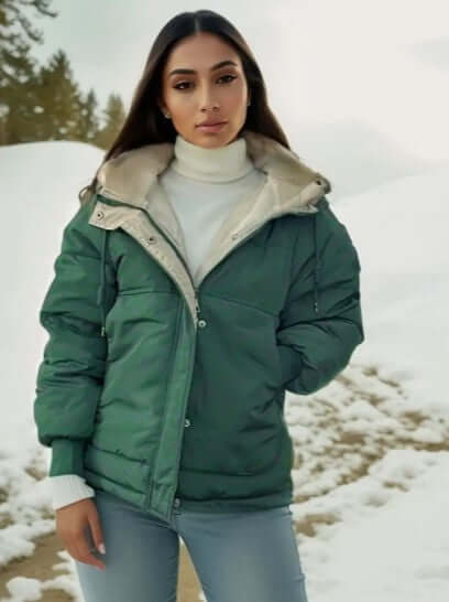 R&B | Damen Fleecegefütterte Kapuzenjacke