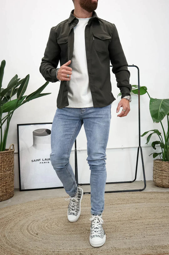 R&B | Premium-Jacke mit Knopfverschluss für Herren Stylische und Bequeme Jacke