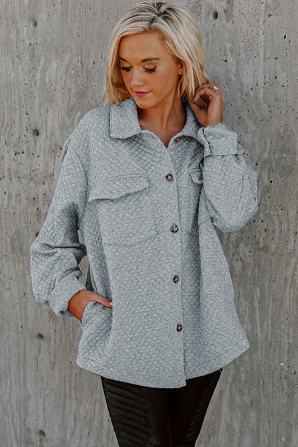 R&B | Leichtgewicht Gesteppte Hemdjacke Polyester Komfort und Stil