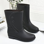 R&B | Damen wasserdichte und bequeme Gummistiefel mit rutschfester Sohle
