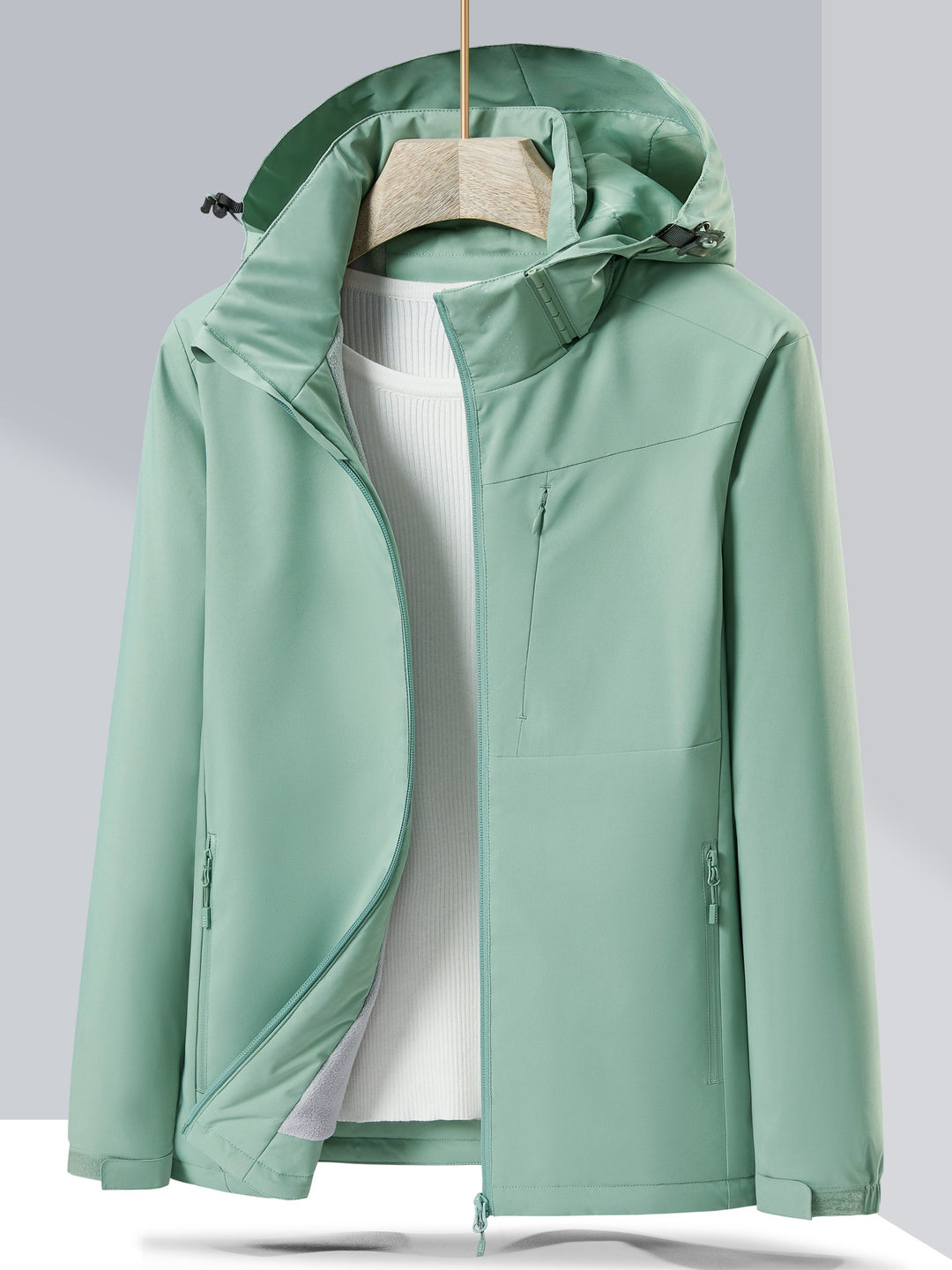 R&B | Wasserdichter Winter-Casual mit Kapuze und Fleece-Futter für Frauen Ideal für Herbst und Winter