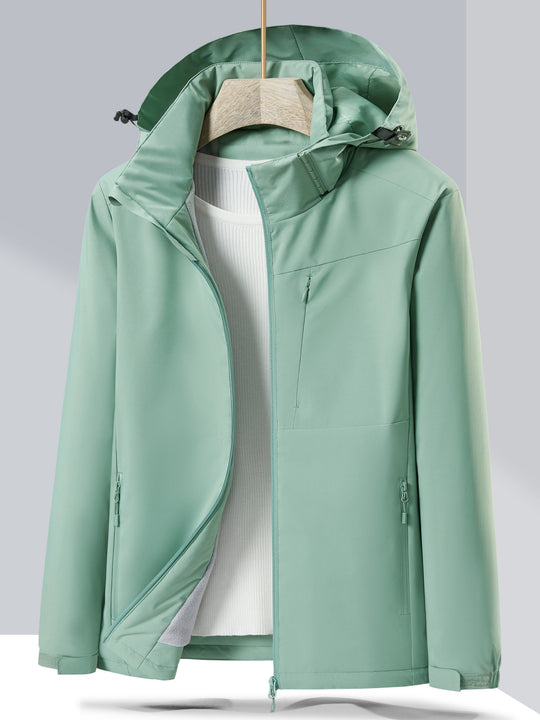 R&B | Wasserdichter Winter-Casual mit Kapuze und Fleece-Futter für Frauen Ideal für Herbst und Winter
