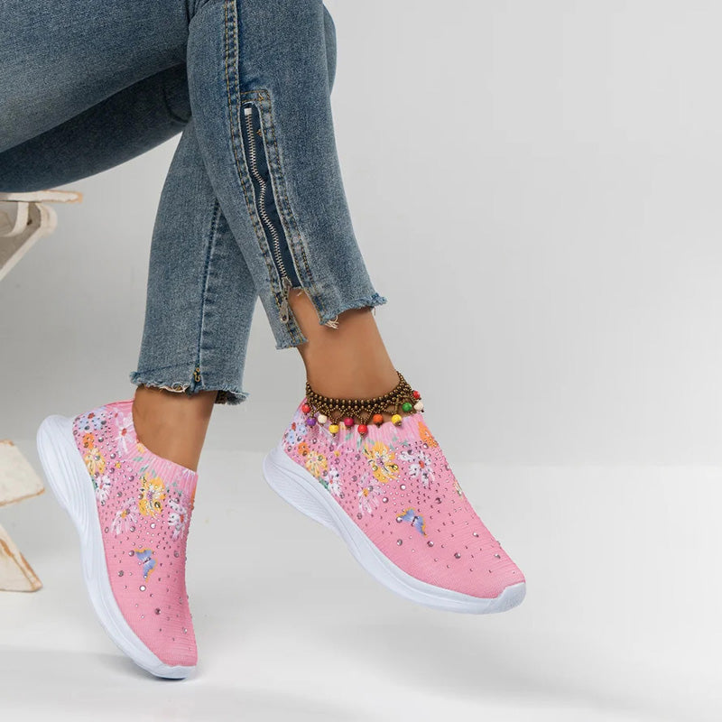 Schmetterlingsdruck Slip-On Schuhe R&B