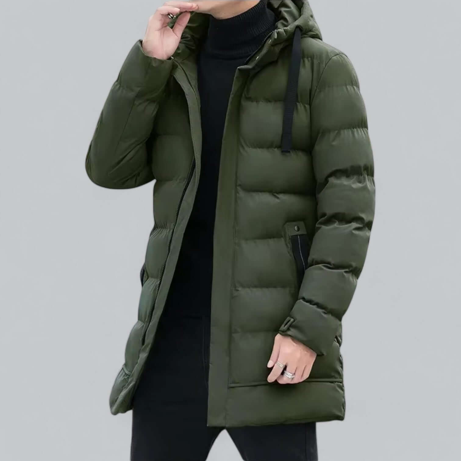 R&B | Lang geschnittene gepolsterte Winter Parka Jacke
