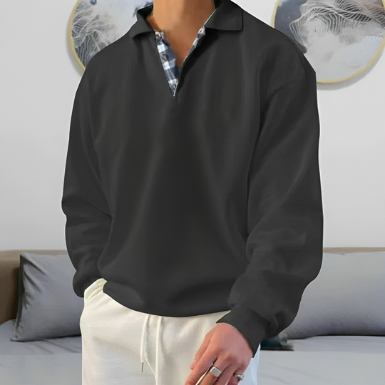 R&B | Lässiger Polo Pullover Sweatshirt