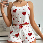 R&B | LiR&Be Bedruckte Hosenträger Shorts Pyjama Set