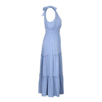 R&B | Solide Farbe Strumpfhalter Pilz Rand hohe Taille Kleid