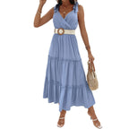 R&B | Solide Farbe Strumpfhalter Pilz Rand hohe Taille Kleid