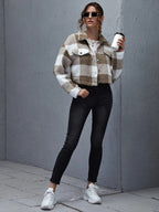 R&B | Karierter Button-Down-Kragenjacke