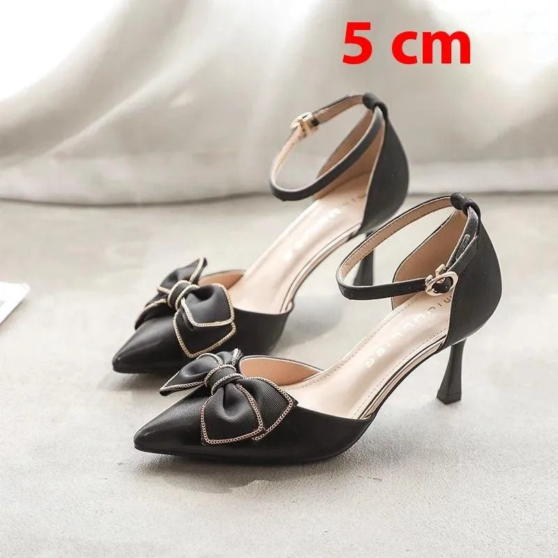 R&B | Pumps für Damen mit Schleife und Spitzenabsatz