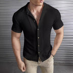 R&B | Herrenmode Casual Waffel T-Shirt