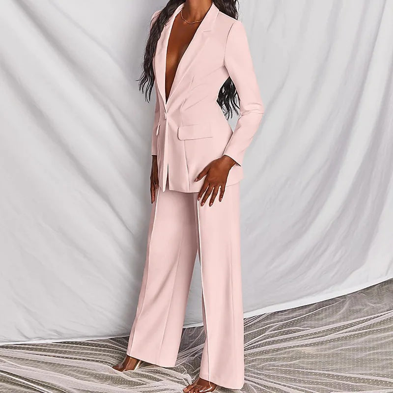 R&B | Eleganter Damenanzug mit Langen Ärmeln und Hose