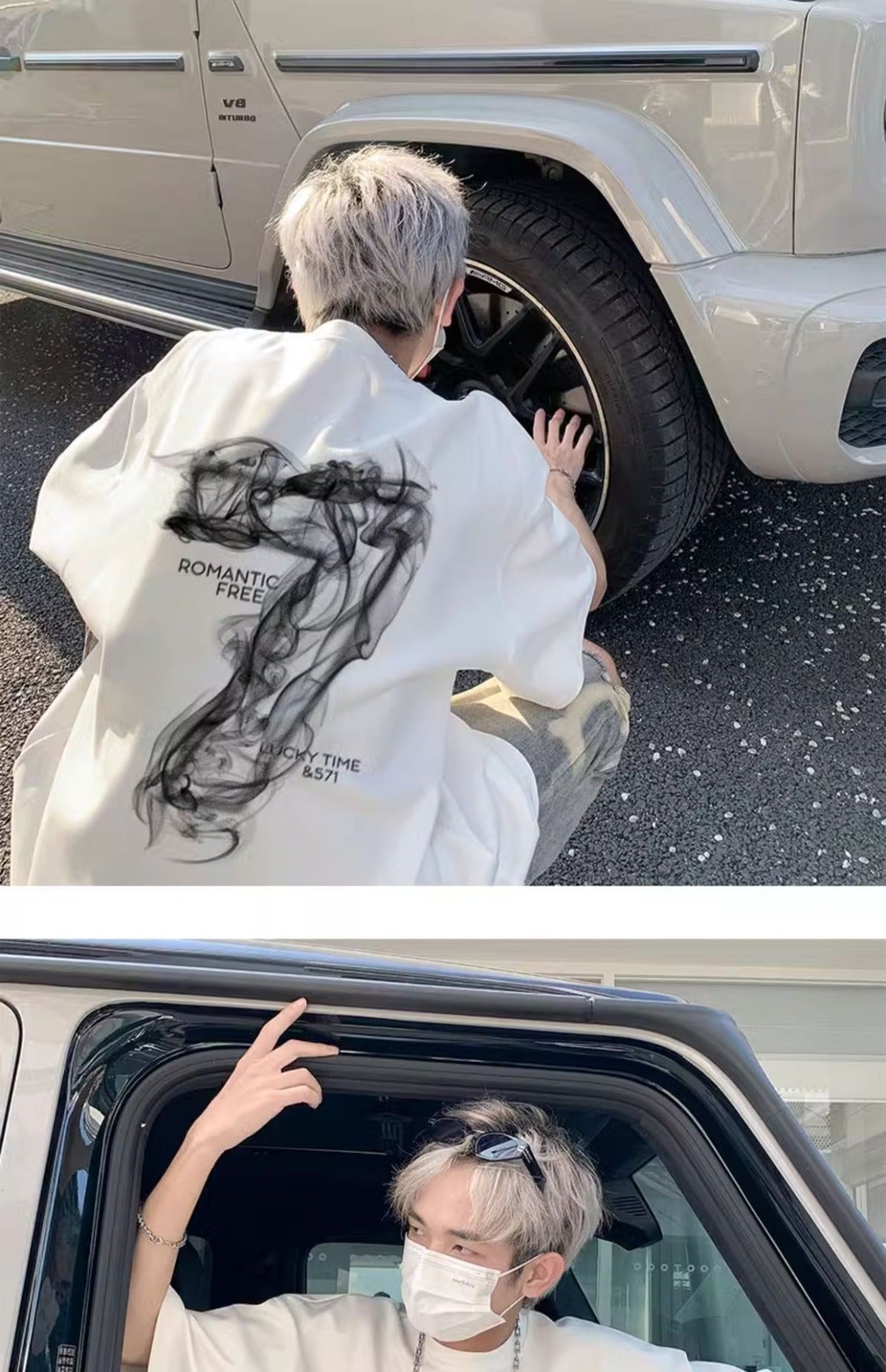R&B | Lockeres T-Shirt in Übergröße für Männer