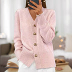 R&B | Stylischer Cardigan mit Herzknopf-Akzenten