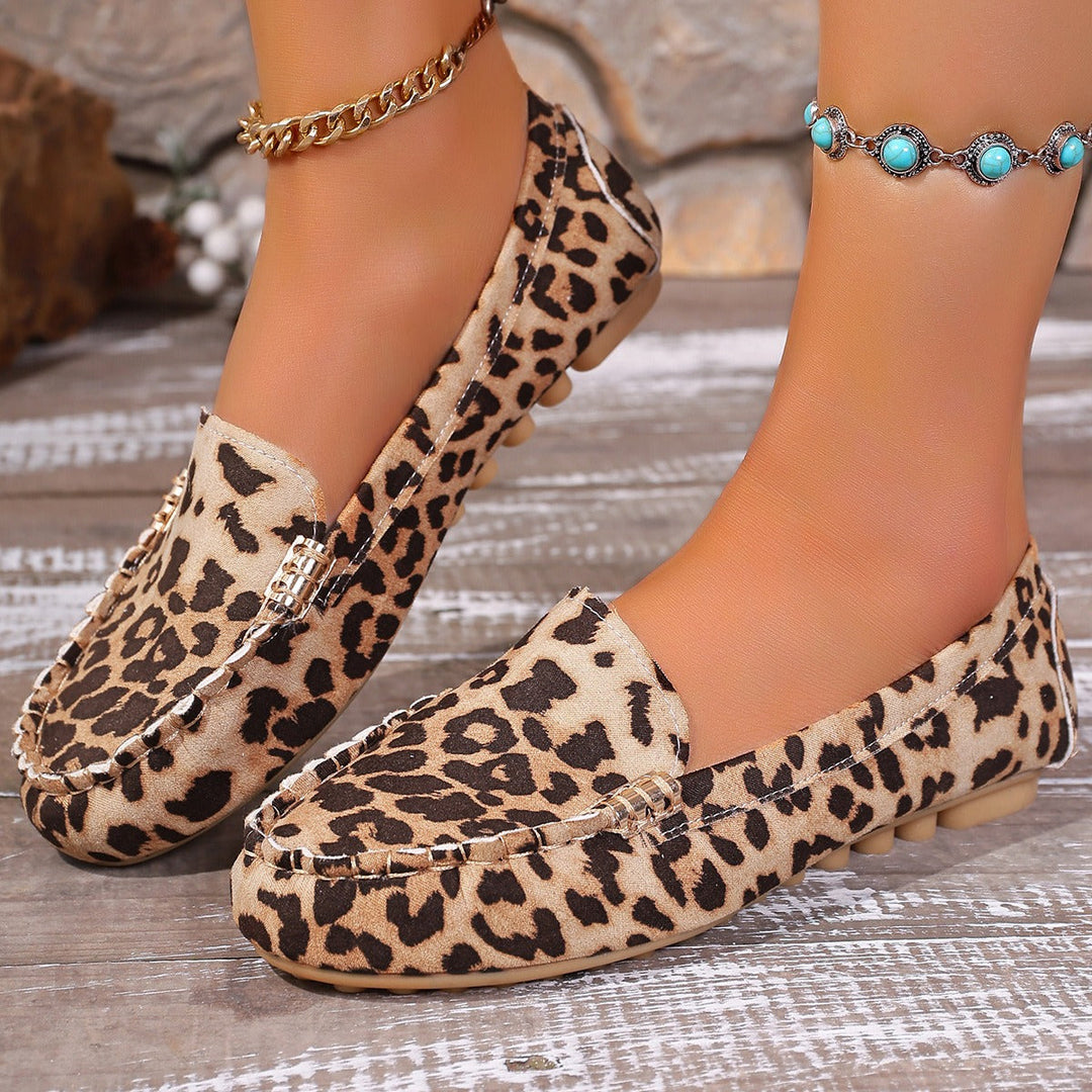 Bequeme Damen-Slipper mit wildem Leopardenprint R&B R&B