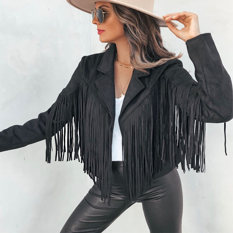 R&B | jacke Mit Fransen Für Boho-Chic Look