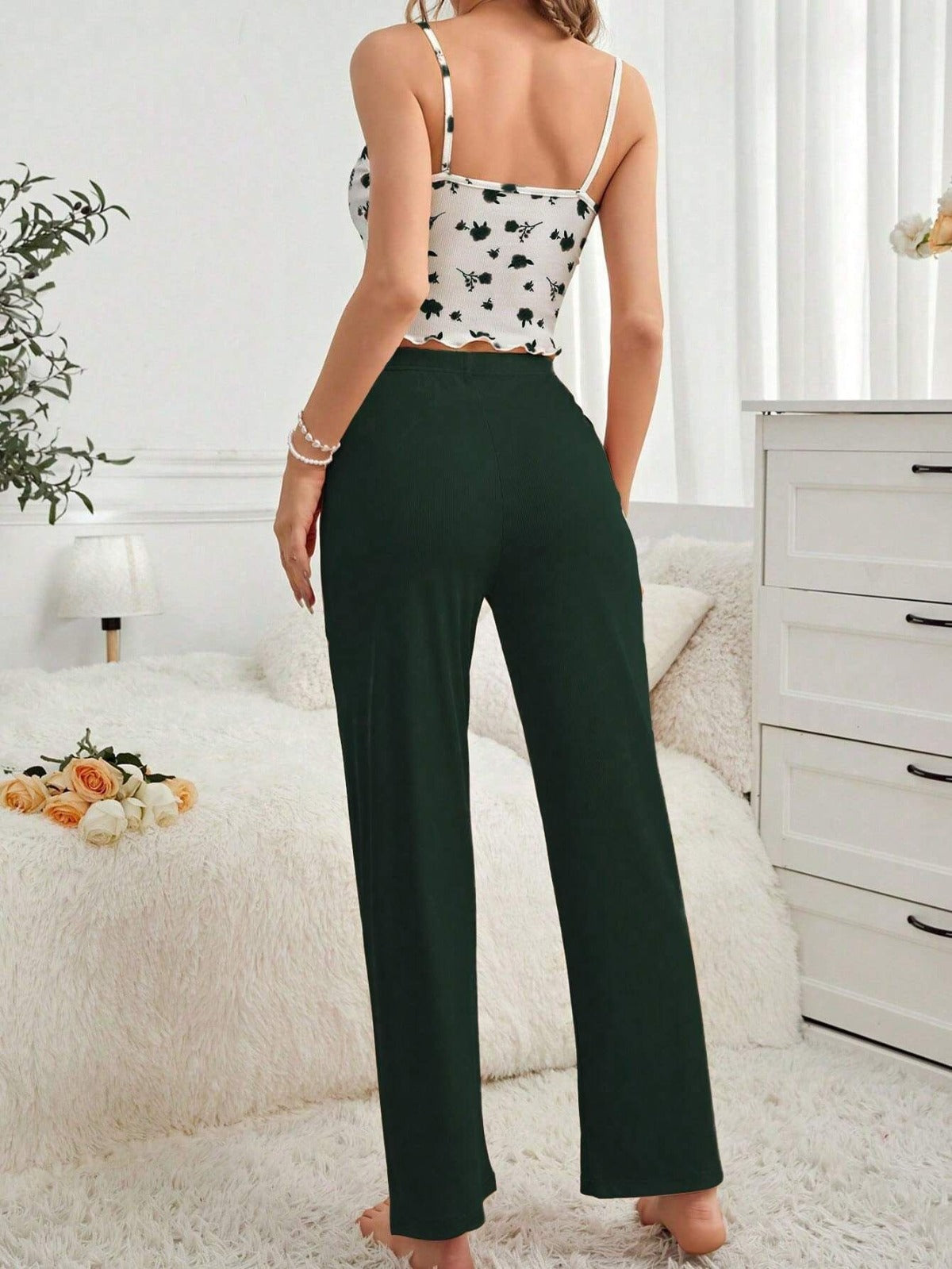 R&B | Hosenträgerhose lässiges Pyjama-Set