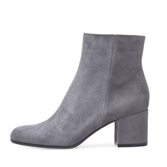R&B | Damen Chunky Heel Rund-Toe Mittel-Hügel Stiefel