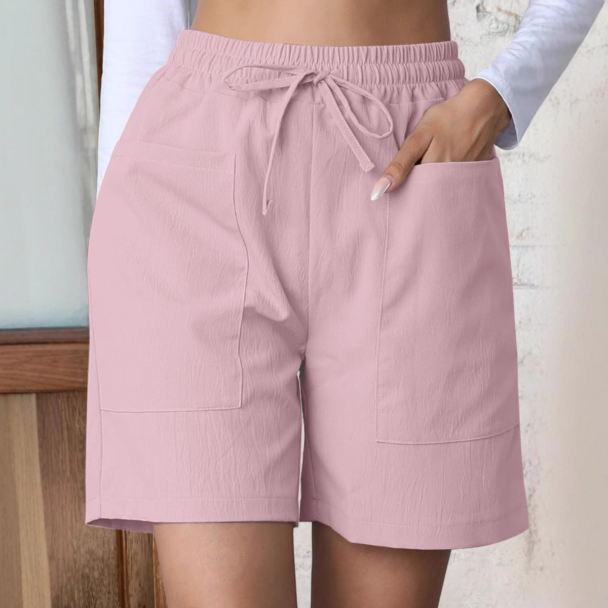 R&B | Große Shorts mit hoher Taille und weitem Bein
