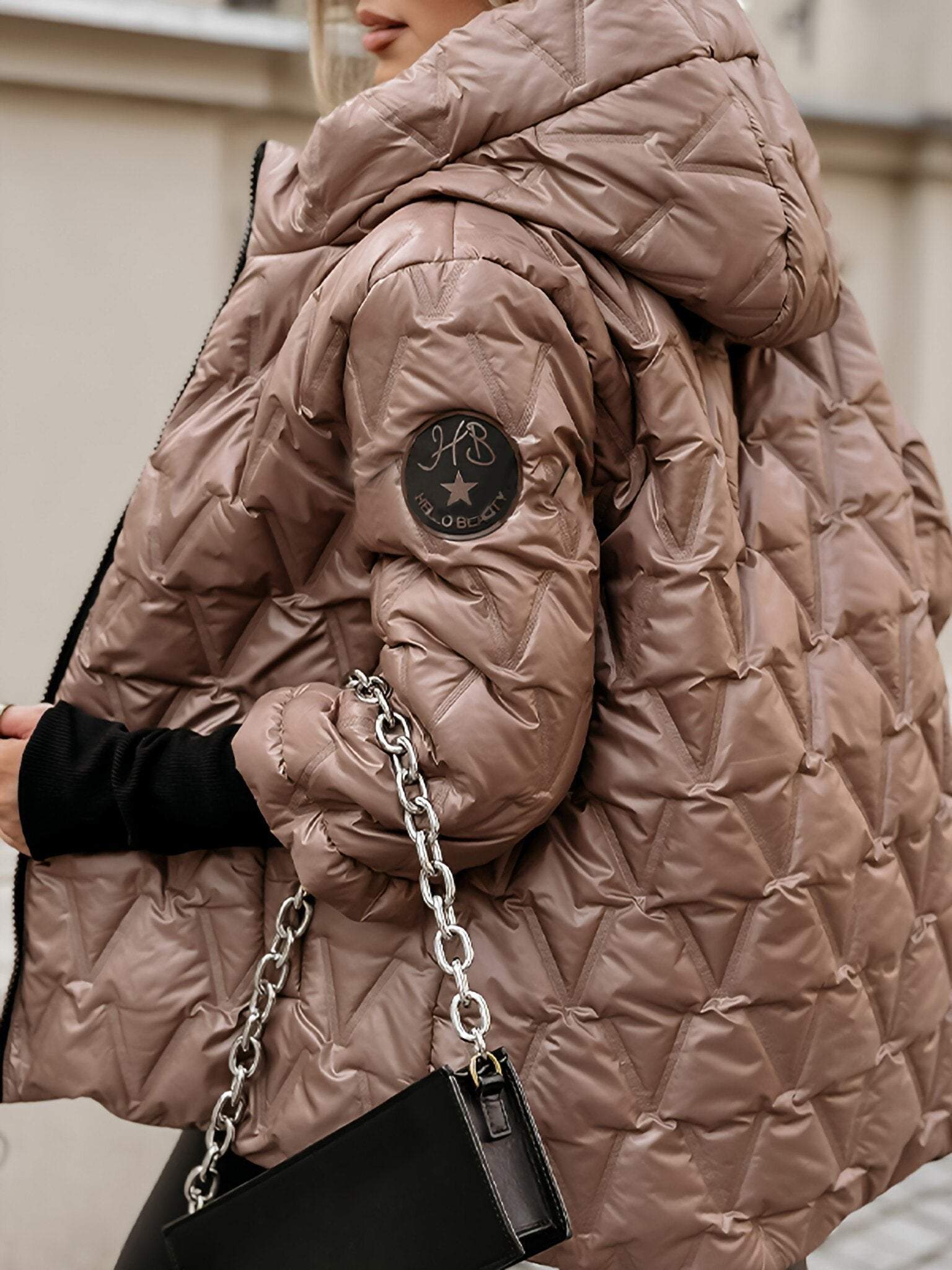 R&B | Patchwork-Jacke mit Kapuze