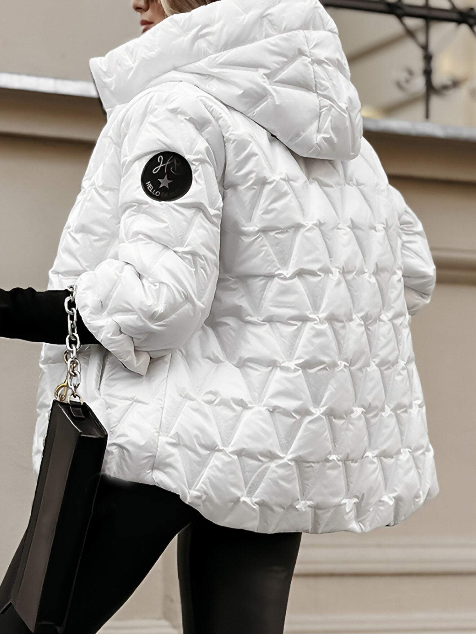R&B | Patchwork-Jacke mit Kapuze