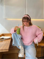 R&B | Gemütlicher Strickpullover mit Kontrastierenden Details
