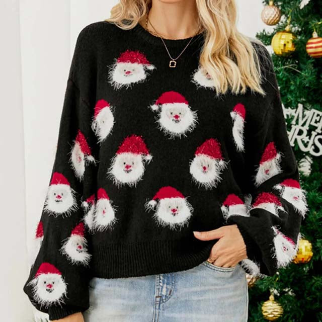 R&B | Weihnachtlicher Strickpullover mit Rentiermotiv