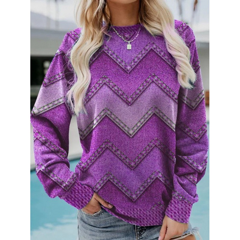 R&B | Lässiges Sweatshirt mit Zigzag-denimlook Weich und Trendy Perfekt für Den Alltag