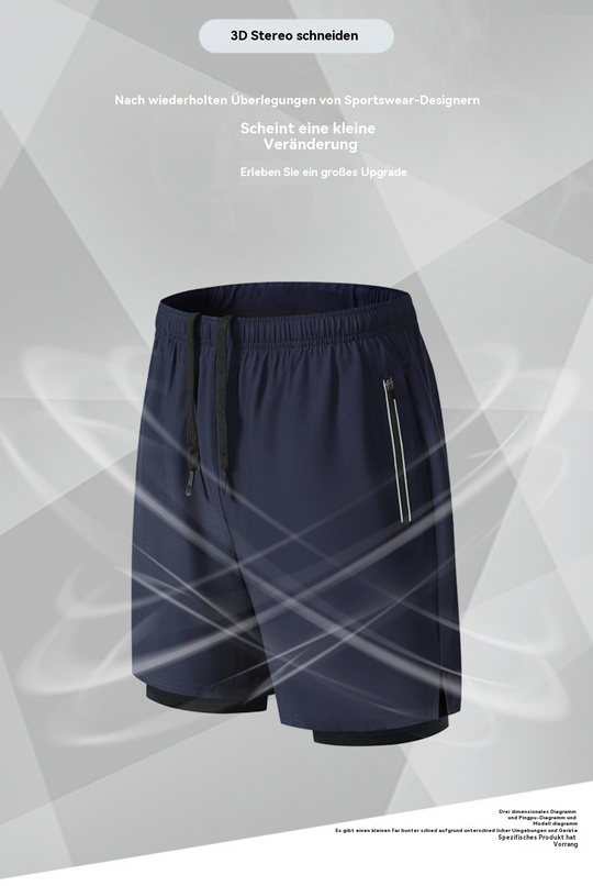 R&B | Große, doppelt gefütterte Sportshorts