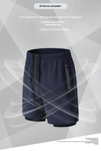 R&B | Große, doppelt gefütterte Sportshorts