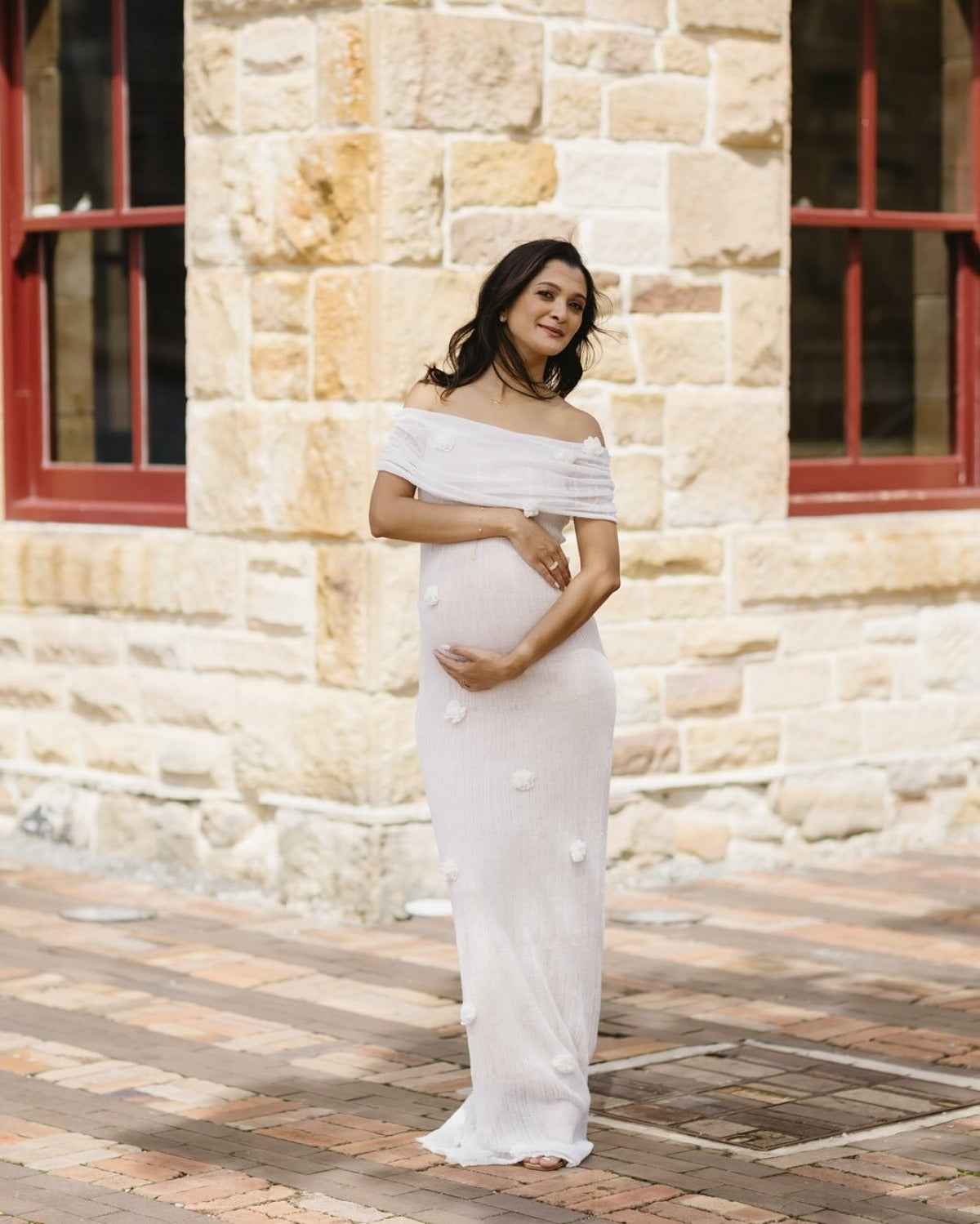 R&B | Kleid mit Blumenschulter