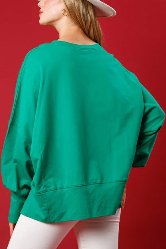 R&B | Weihnachtsmann Pailletten Lässig Lockere Lange Ärmel Sweatshirt