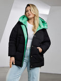 R&B | Warme und Lässige Daunenjacke mit Füllung für Frauen Ideal für Herbst Winter