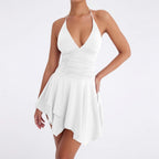 R&B | Kleid mit tiefem V-Ausschnitt und Neckholder-Trägern