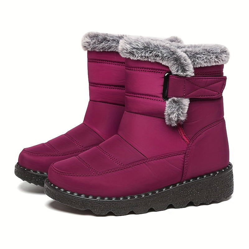 Schwarz Wasserdichte Winterstiefel Für Damen R&B