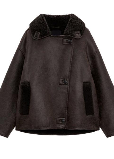 R&B | Stil Doppeltseitige Kunstlederjacke