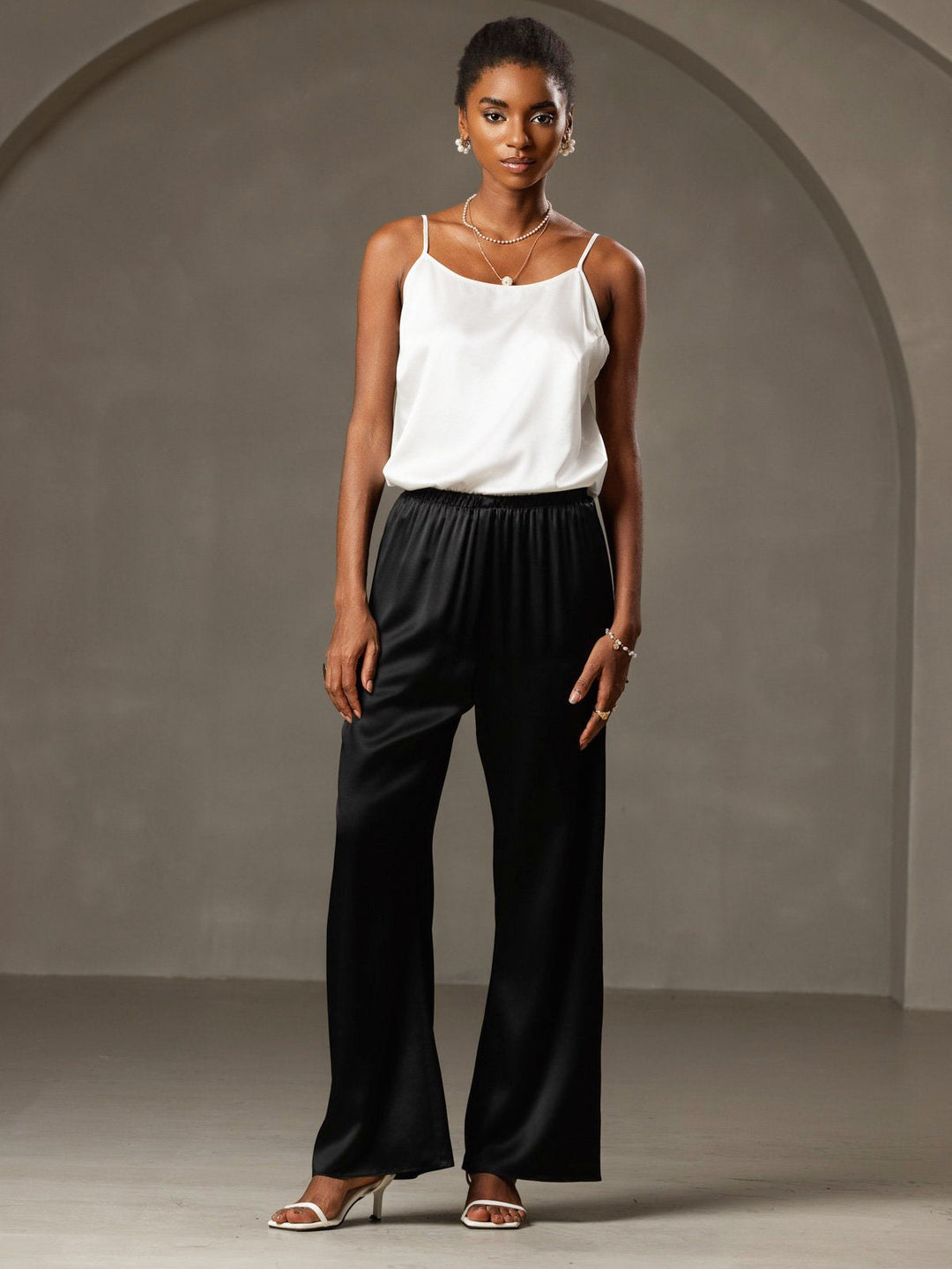 R&B | Seide Entspannt Spaghettiträger Camisole Top