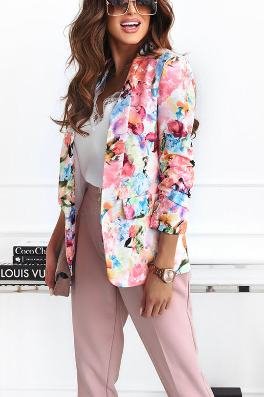 R&B | Freie und Echte Florale Revers Freizeitanzug Blazer
