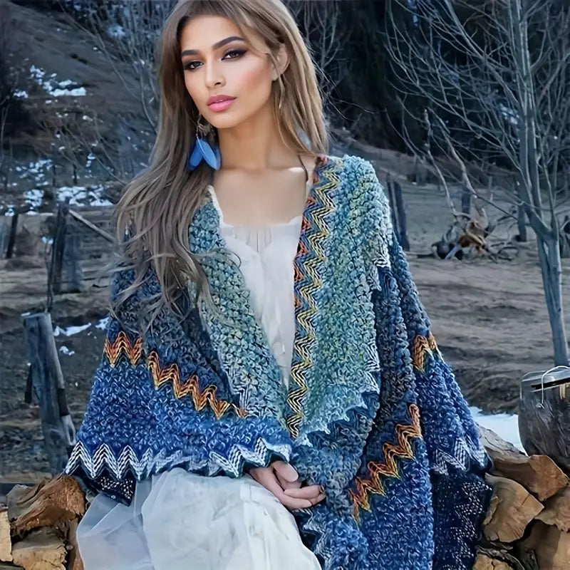 R&B | Winter Poncho Strickschal