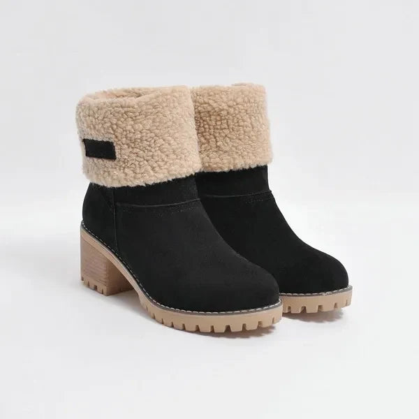 R&B | Damen Weiche Wasserdichte Stiefel mit Wollfutter