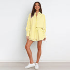 R&B | Fashion Shirt Gestreift Langarm Zweiteiliges Set