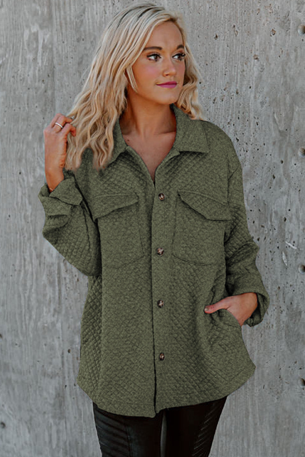 R&B | Leichtgewicht Gesteppte Hemdjacke Polyester Komfort und Stil