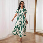 R&B | Damenkleid mit bedruckter Taille