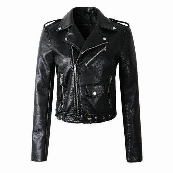 R&B | Damen Faux-Leder Bikerjacke