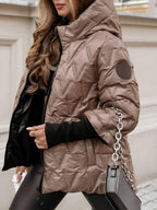R&B | Patchwork-Jacke mit Kapuze