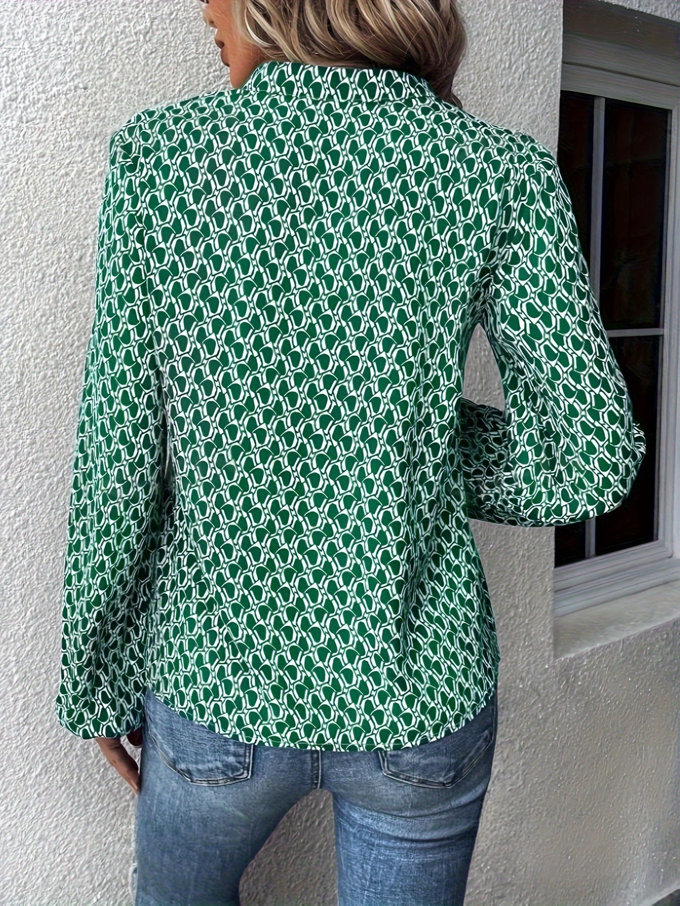 R&B | Stilvolle Bluse mit Grafischem Muster Polyester Elegant und Komfortabel