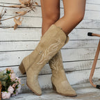 R&B | Cowboy-Stiefel mit Blockabsatz und Spitzem Zeh