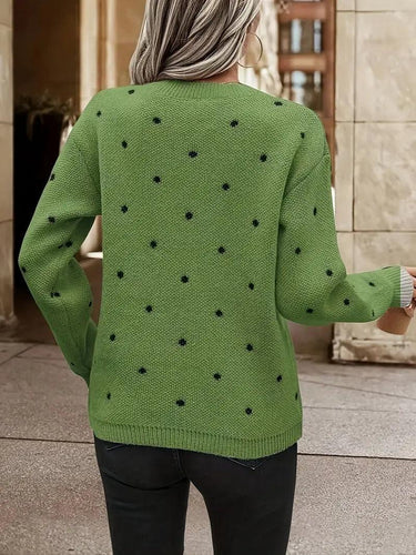 R&BMode – langärmliger poker-dot-pullover