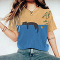 R&B | Black Cat Painting Kunst Kreatives T-Shirt für Frauen