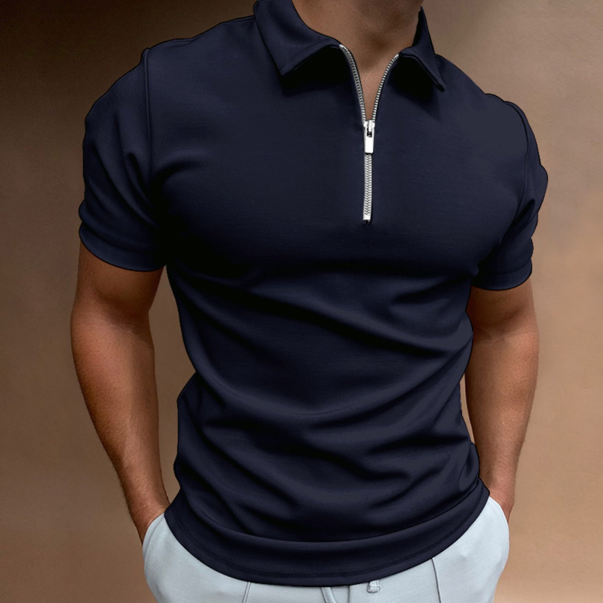 R&B | Kurzärmeliges Poloshirt mit Revers